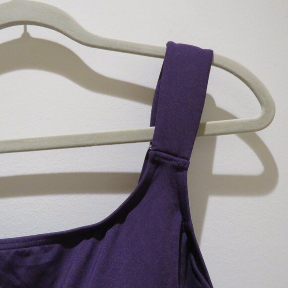 LANDS' END Adjustable Scoop Neck Flutter Tankini Top in Purple - Size 1X NWT - Picture 5 of 15
